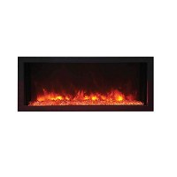 Amantii BI-40-XTRASLIM Panorama Indoor/Outdoor Extra Slim Built In Electric Fireplace  40-Inch - B077NL3W9R
